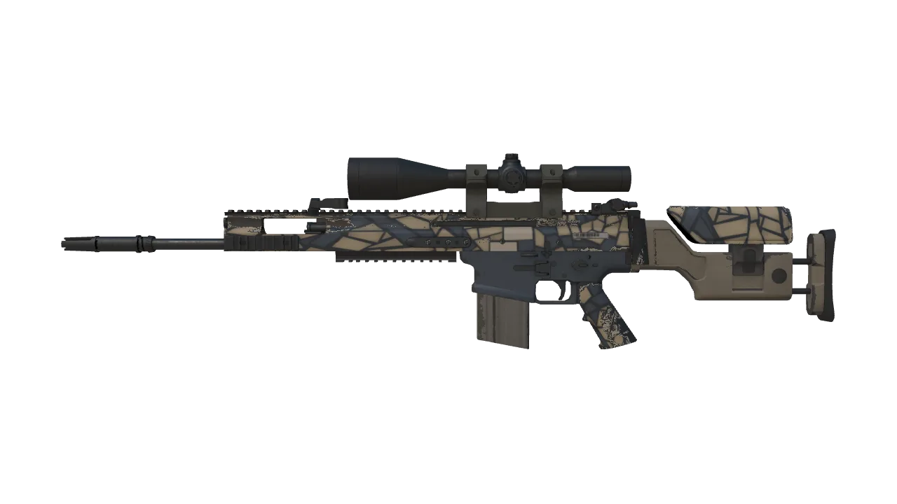 SCAR-20 | Stone Mosaico (Minimal Wear) — Dust II light, front