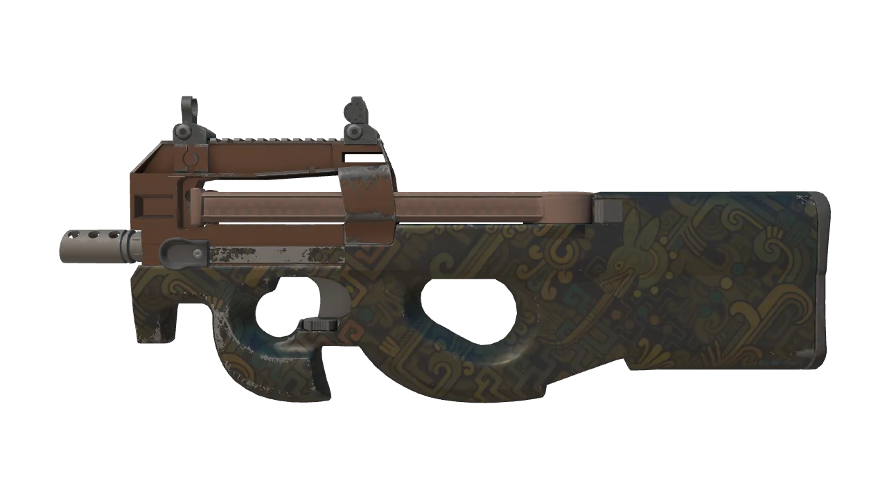 P90 | Ancient Earth (Minimal Wear) — Dust II light, front