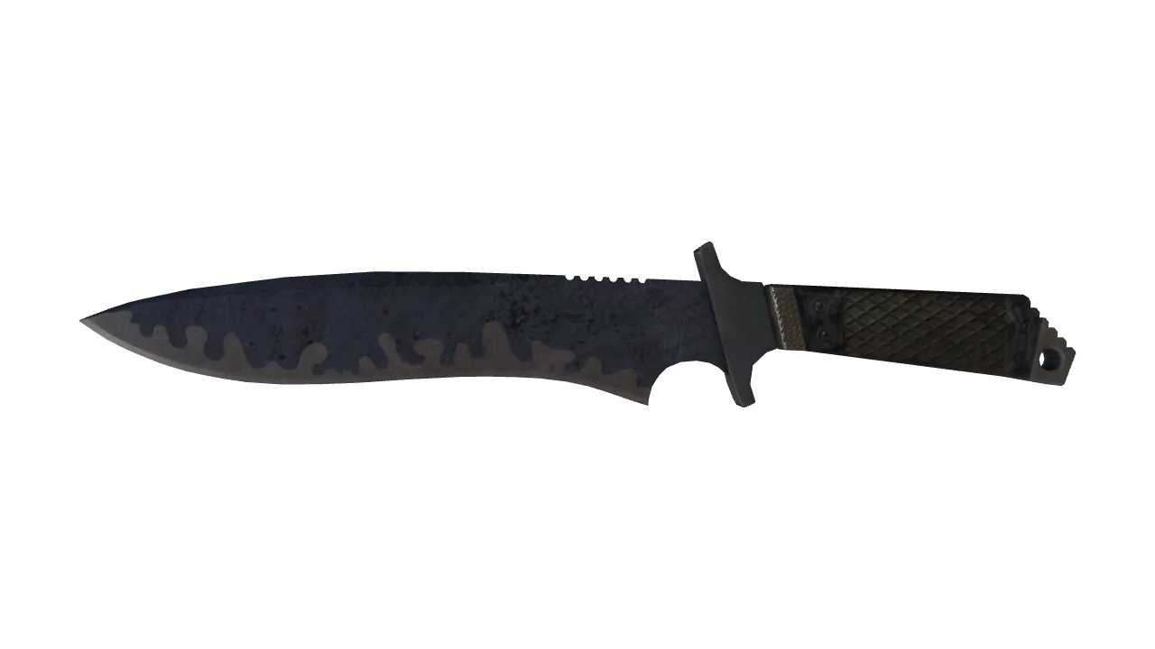 ★ Classic Knife | Blue Steel (Battle-Scarred) — Dust II light, front