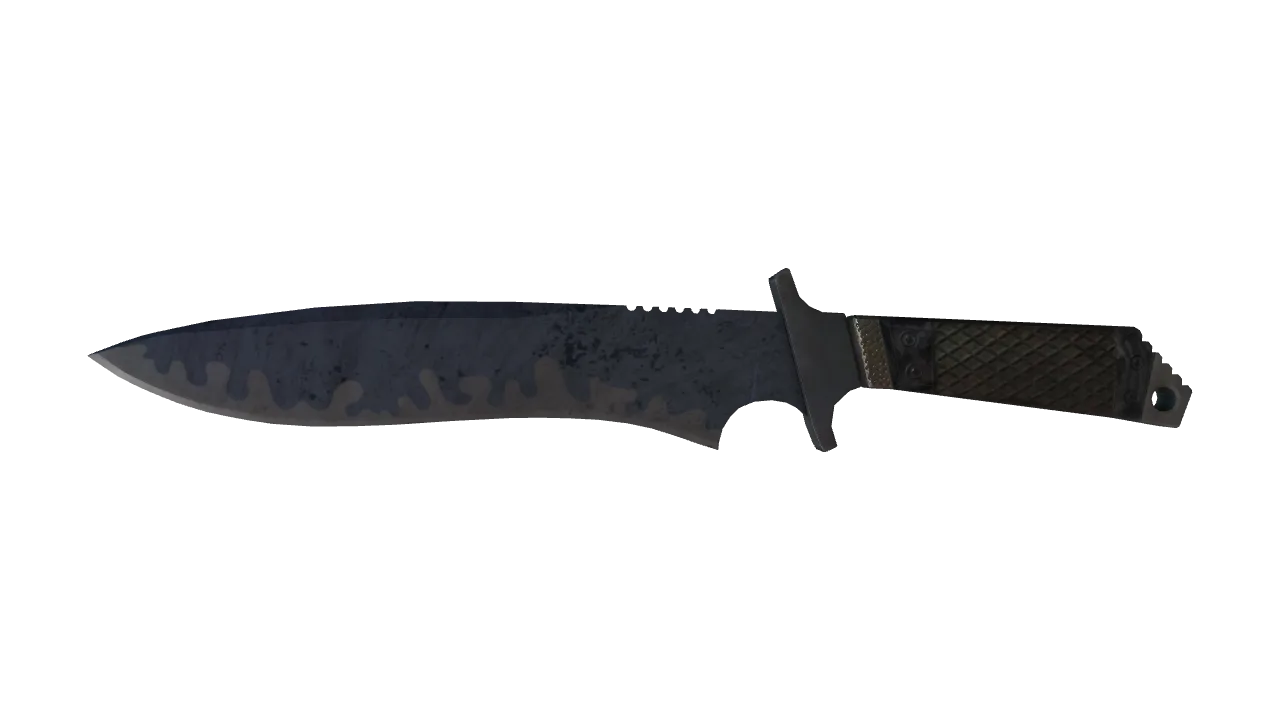 StatTrak™ ★ Classic Knife | Blue Steel (Well-Worn) — Dust II light, front