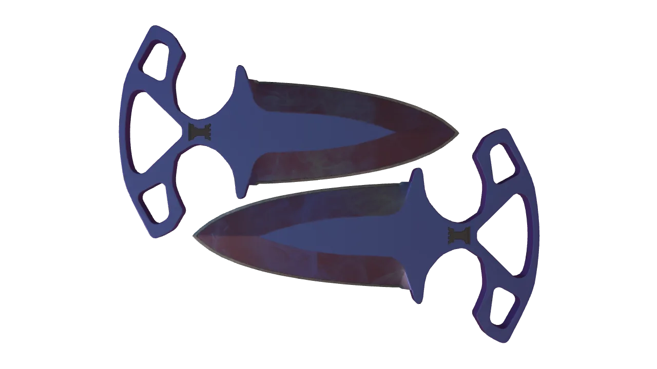 ★ Shadow Daggers | Doppler (Black Pearl) (Minimal Wear) — Dust II light, front
