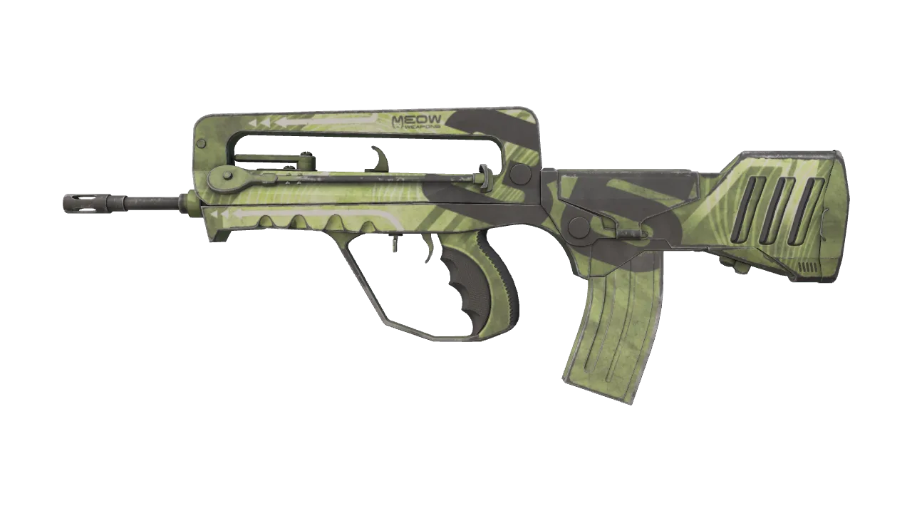 FAMAS | Meow 36 (Factory New) — Dust II light, front