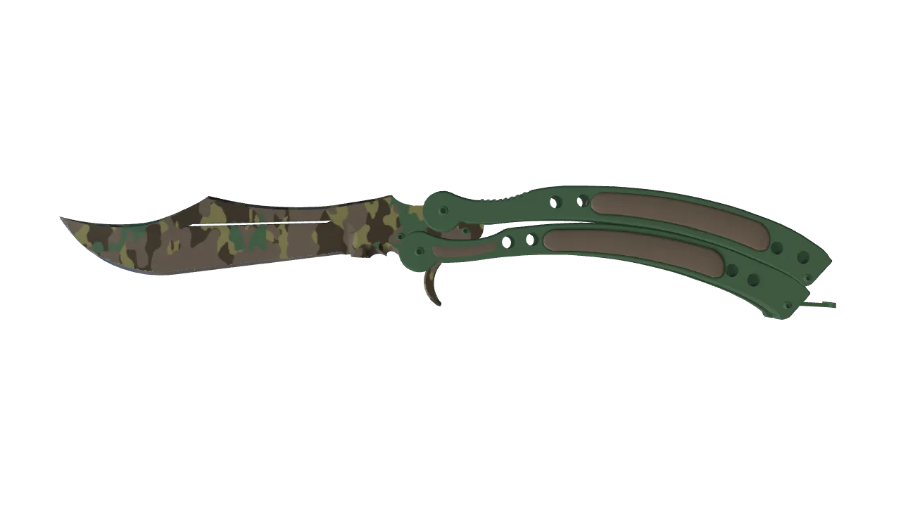 ★ Butterfly Knife | Boreal Forest (Factory New) — Dust II light, front