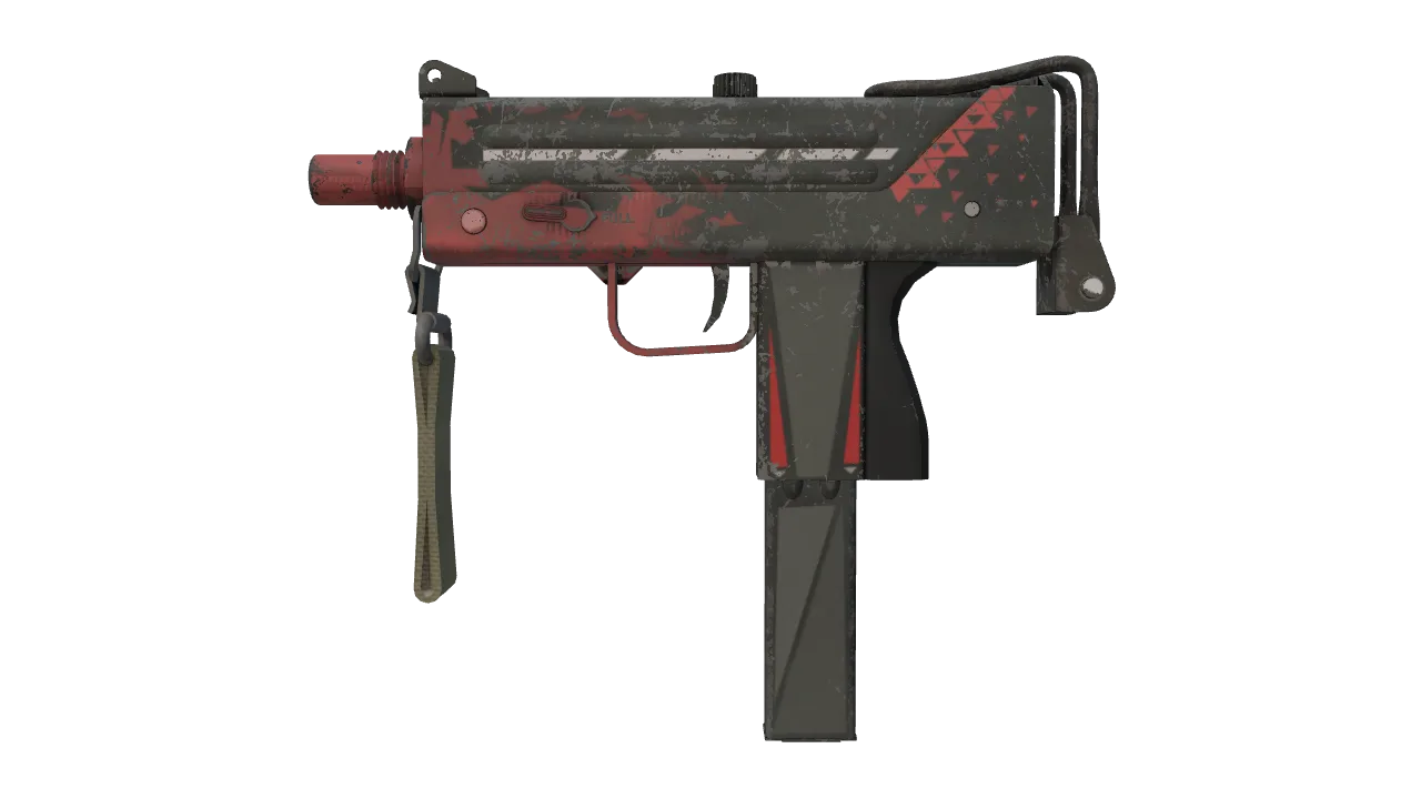 MAC-10 | Tatter (Battle-Scarred) — Dust II light, front