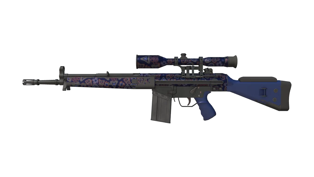 G3SG1 | Violet Murano (Field-Tested) — Dust II light, front