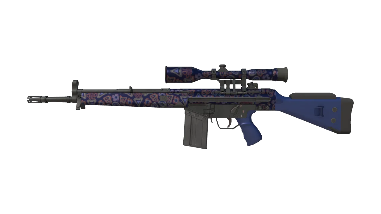 G3SG1 | Violet Murano (Minimal Wear) — Dust II light, front