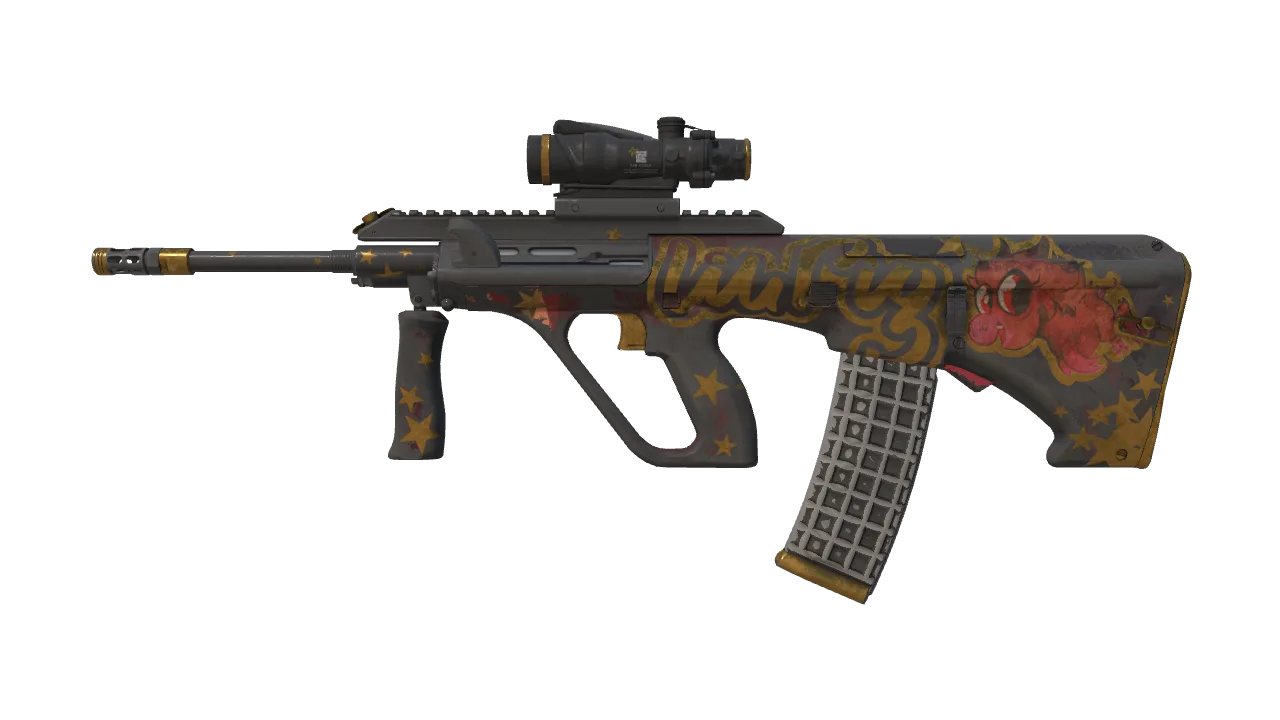 AUG | Lil' Pig (Battle-Scarred) — Dust II light, front