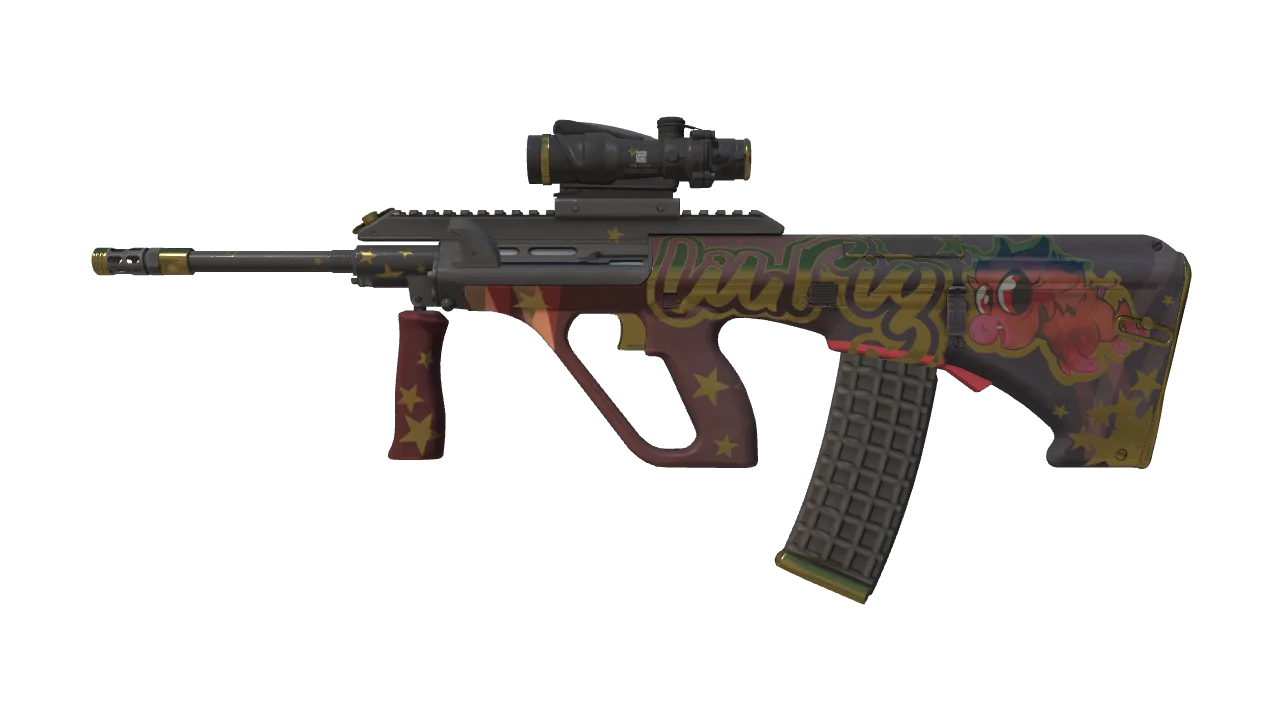 AUG | Lil' Pig (Factory New) — Dust II light, front