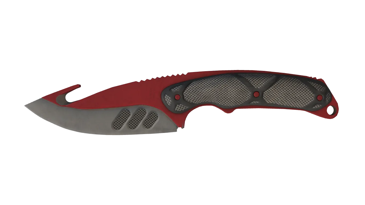 ★ Gut Knife | Autotronic (Well-Worn) — Dust II light, front