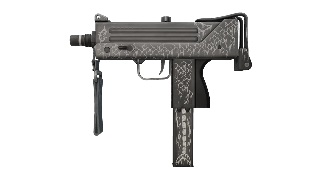 MAC-10 | Whitefish (Minimal Wear) — Dust II light, front