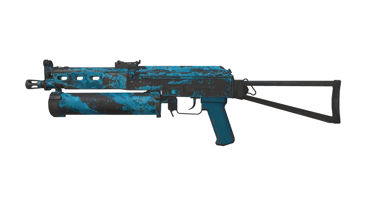 PP-Bizon | Blue Streak (Well-Worn) — Dust II light, front