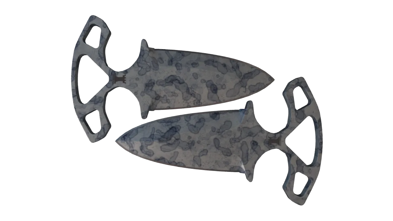 ★ Shadow Daggers | Stained (Minimal Wear) — Dust II light, front
