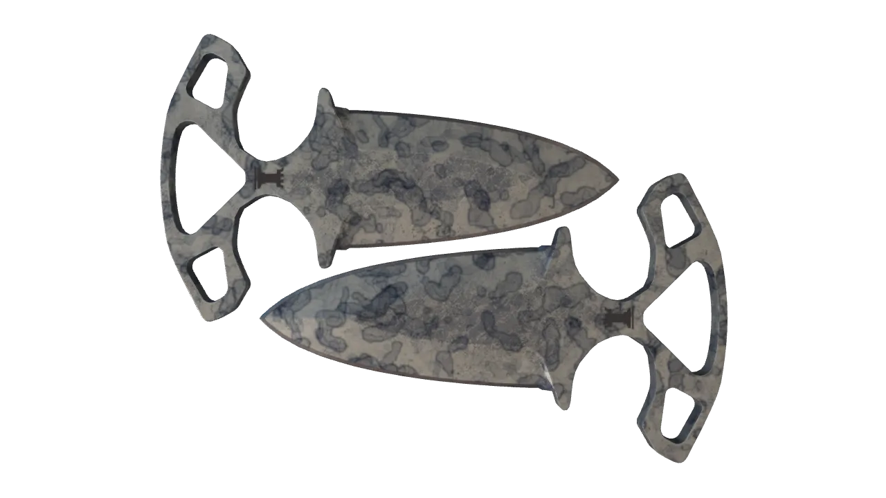 ★ Shadow Daggers | Stained (Well-Worn) — Dust II light, front