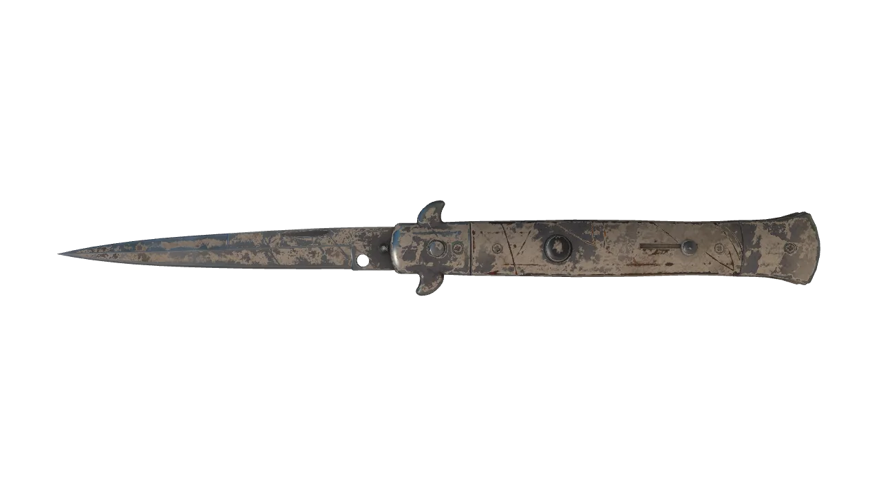 ★ Stiletto Knife | Scorched (Battle-Scarred) — Dust II light, front