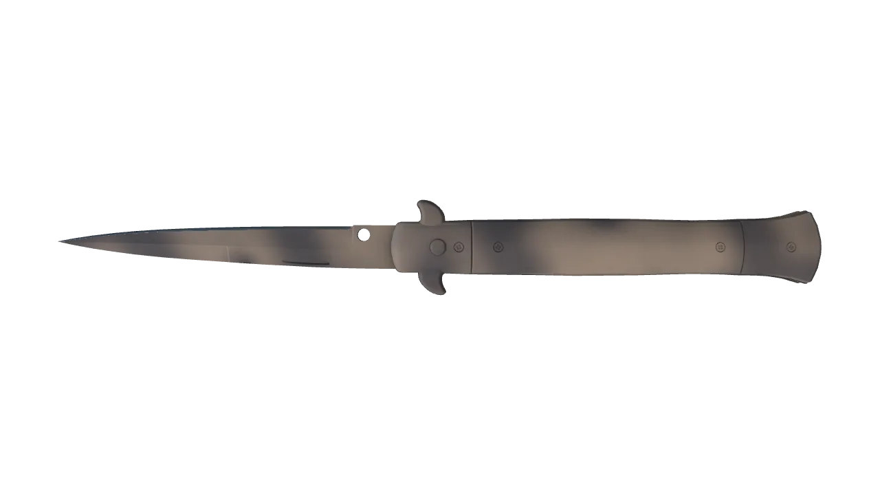 Stiletto Knife | Scorched seed #109, back