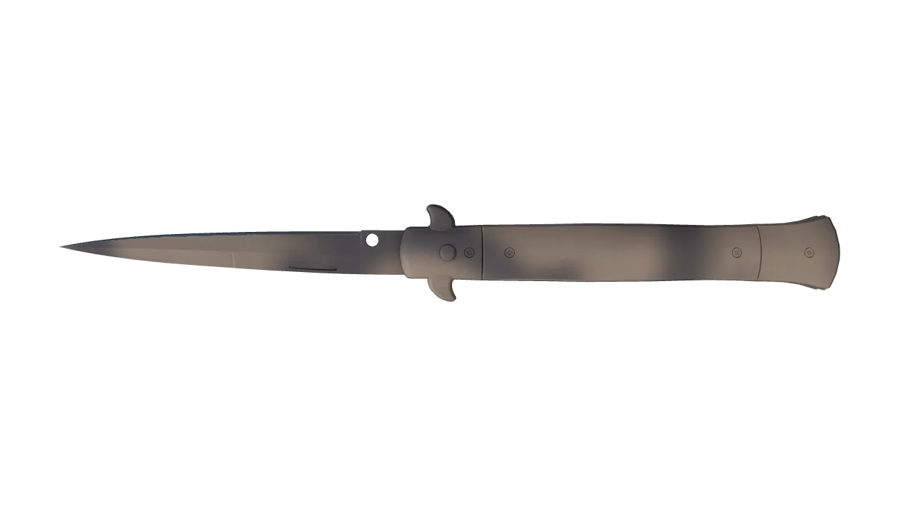 Stiletto Knife | Scorched seed #11, back