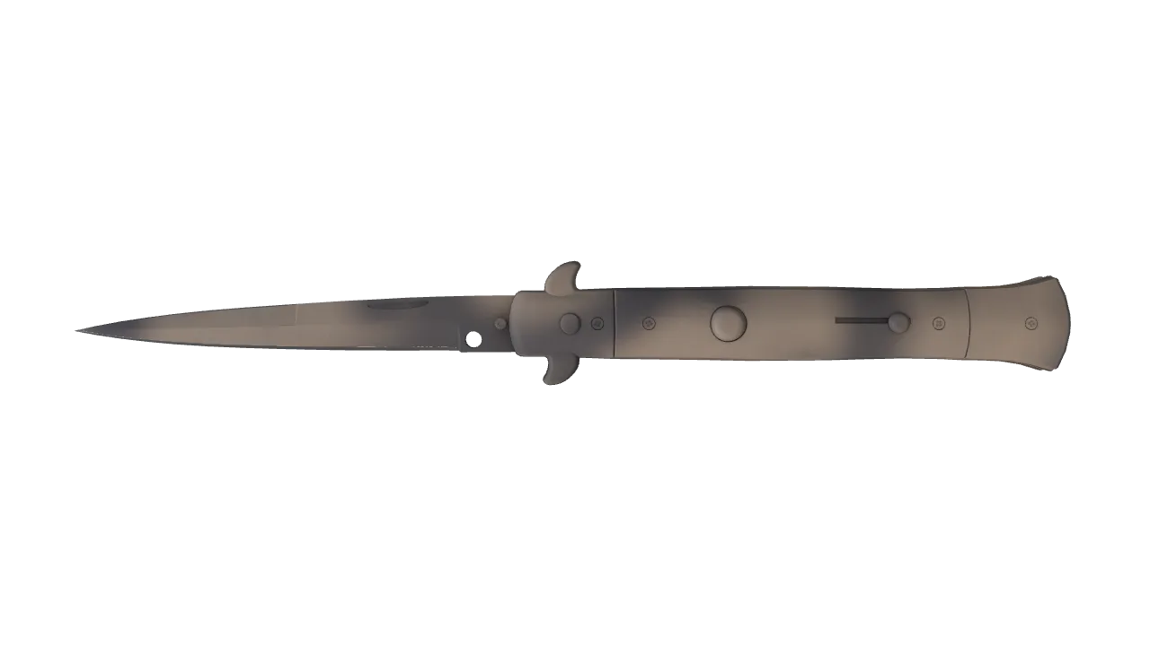 Stiletto Knife | Scorched seed #11, front