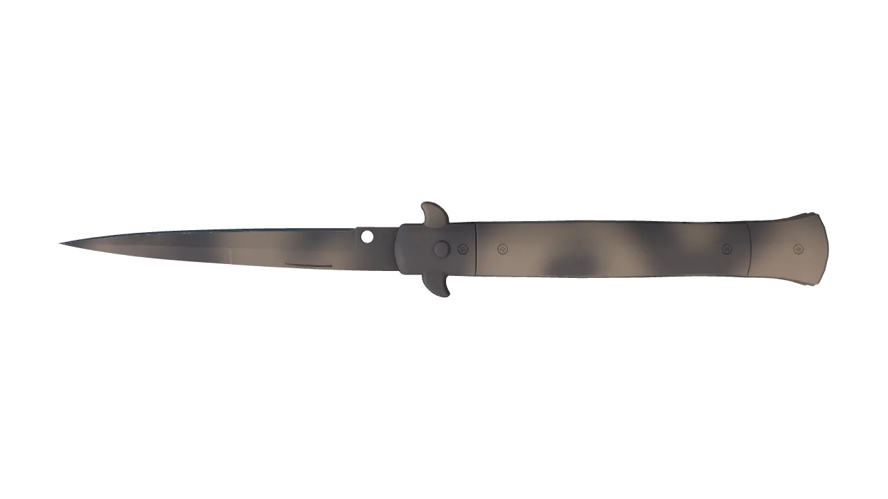 Stiletto Knife | Scorched seed #244, back