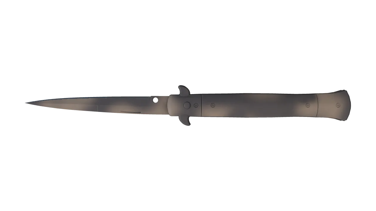 Stiletto Knife | Scorched seed #266, back