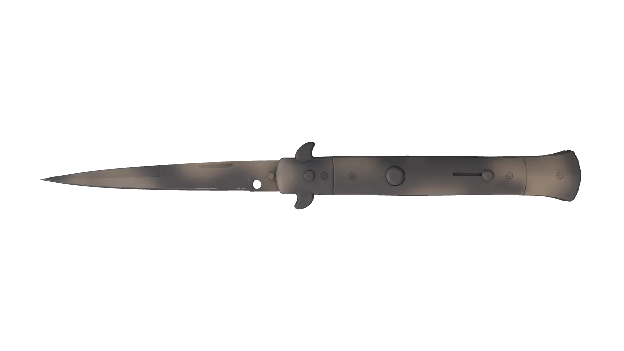 Stiletto Knife | Scorched seed #266, front