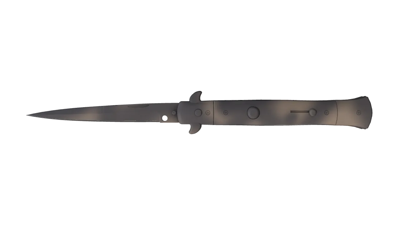Stiletto Knife | Scorched seed #284, front