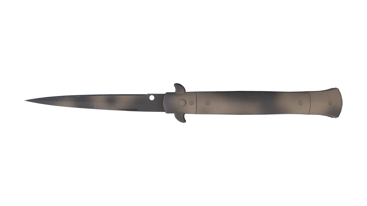 Stiletto Knife | Scorched seed #446, back