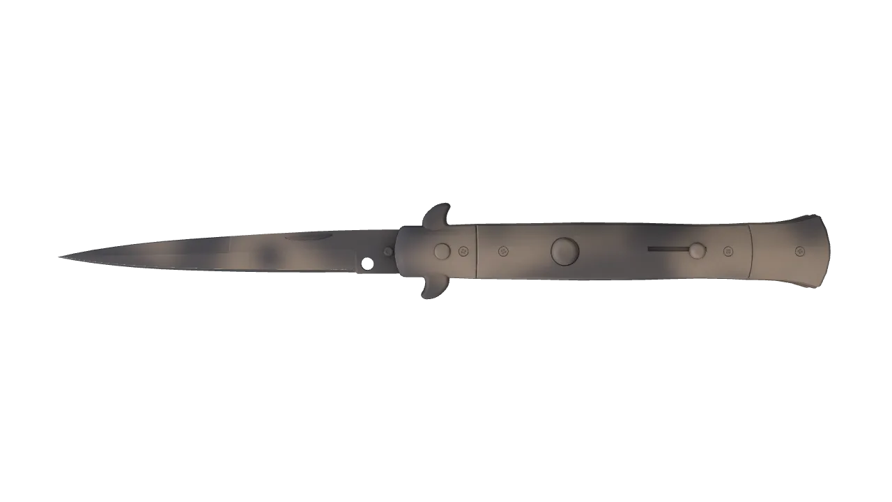 Stiletto Knife | Scorched seed #446, front