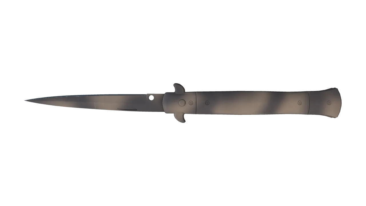 Stiletto Knife | Scorched seed #451, back