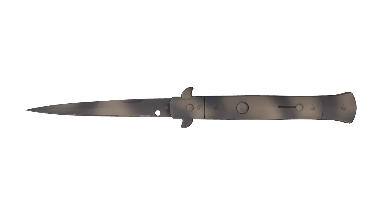 Stiletto Knife | Scorched seed #451, front