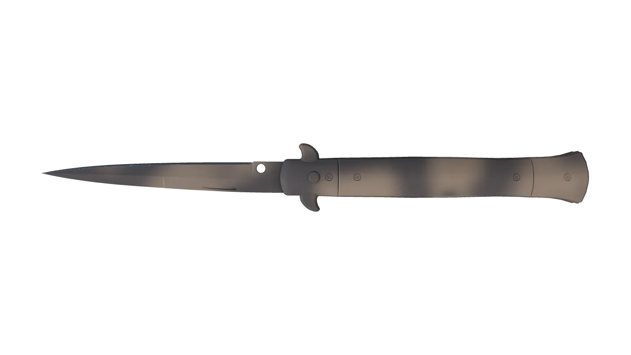 Stiletto Knife | Scorched seed #453, back