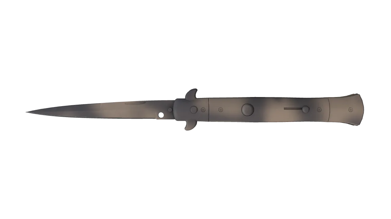 Stiletto Knife | Scorched seed #453, front