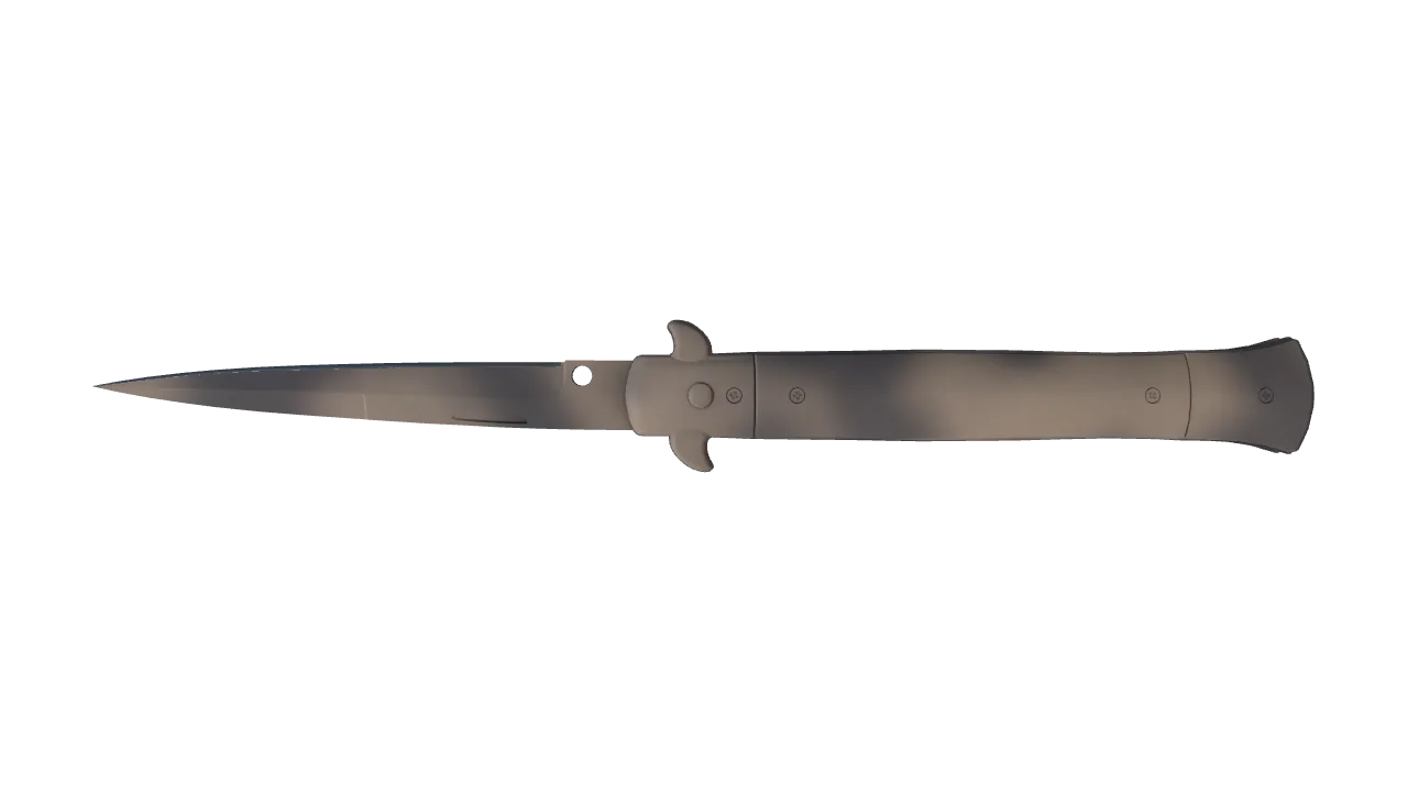 Stiletto Knife | Scorched seed #513, back