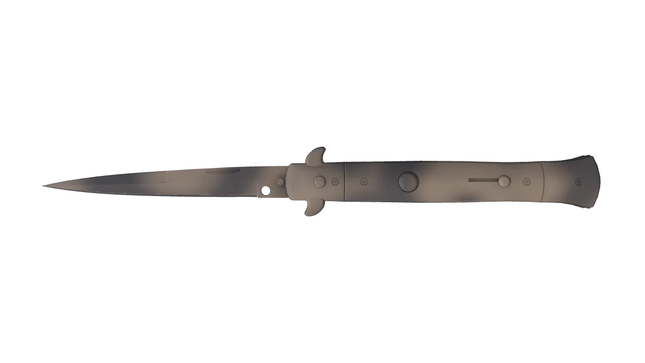 Stiletto Knife | Scorched seed #513, front