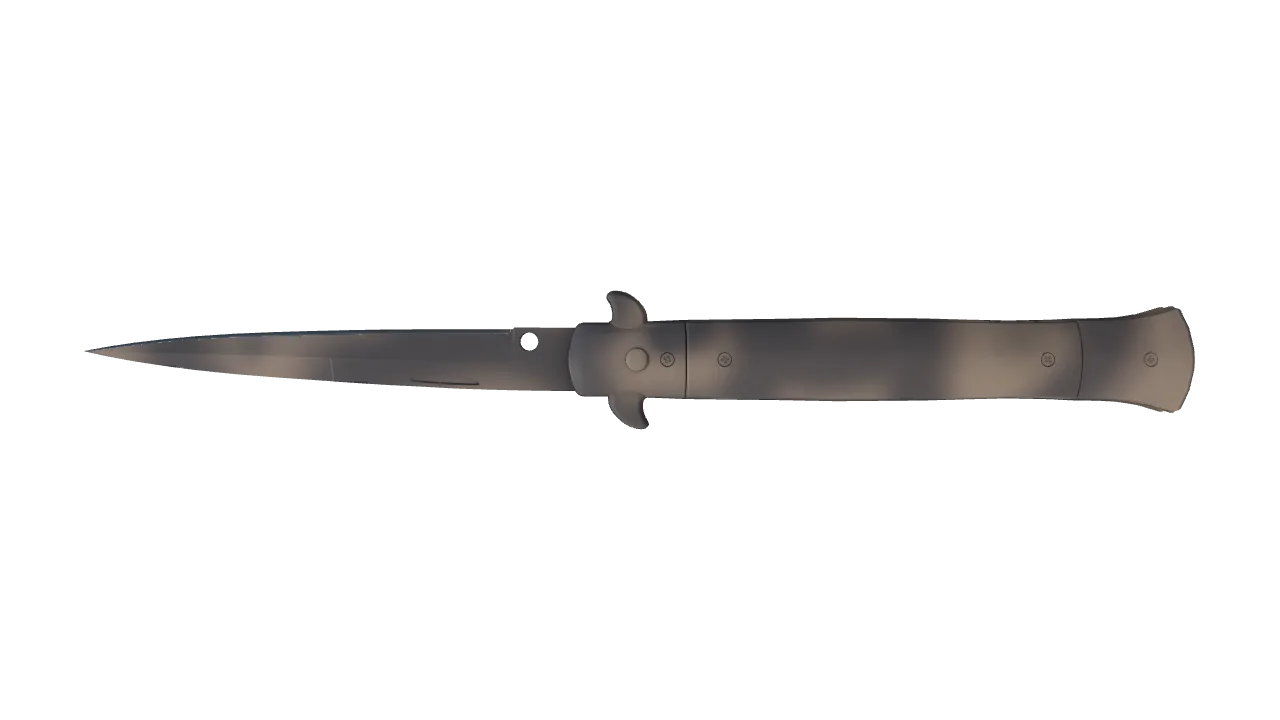 Stiletto Knife | Scorched seed #543, back