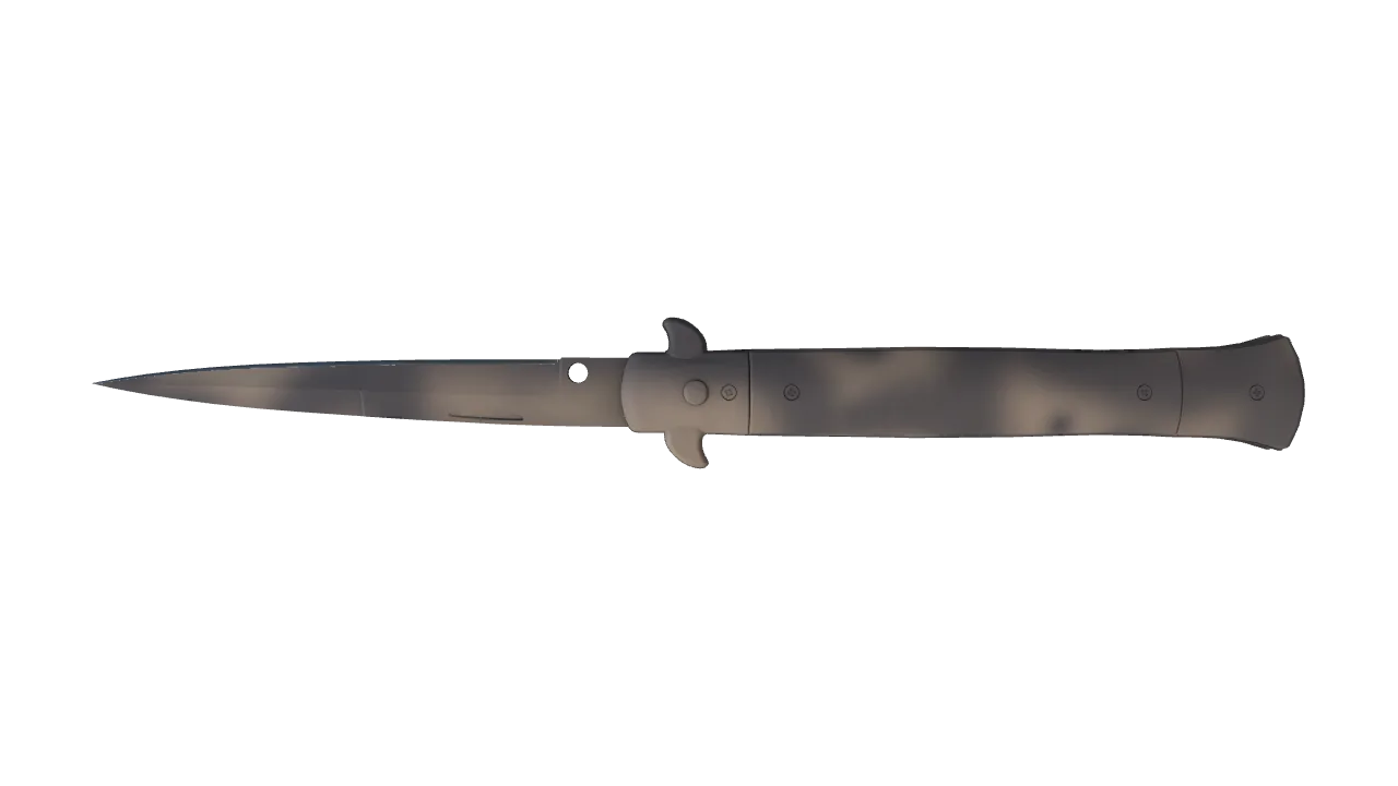 Stiletto Knife | Scorched seed #62, back