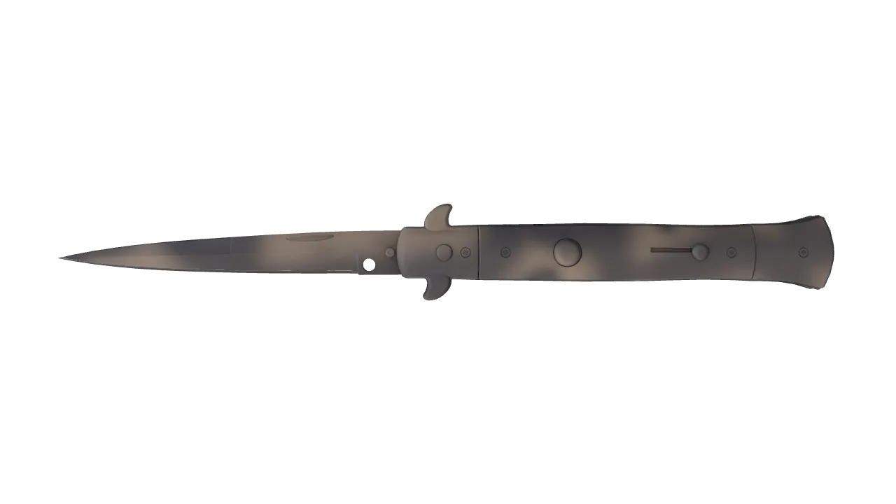Stiletto Knife | Scorched seed #746, front