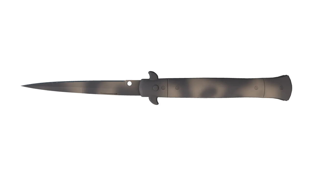 Stiletto Knife | Scorched seed #791, back