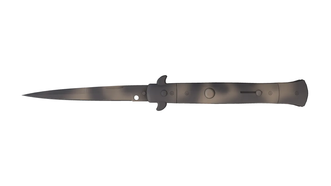 Stiletto Knife | Scorched seed #791, front