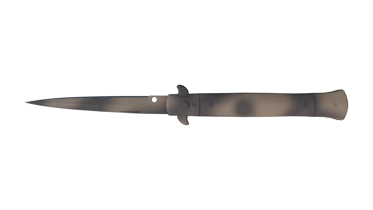 Stiletto Knife | Scorched seed #929, back