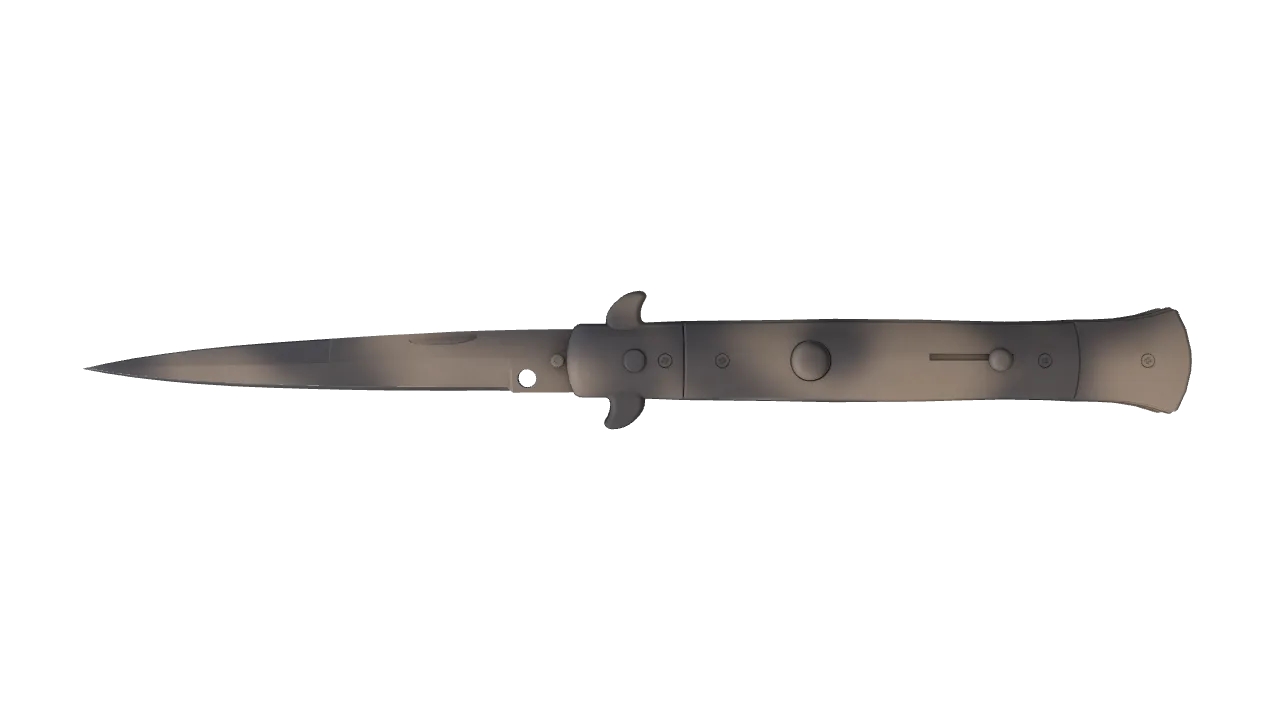 Stiletto Knife | Scorched seed #929, front