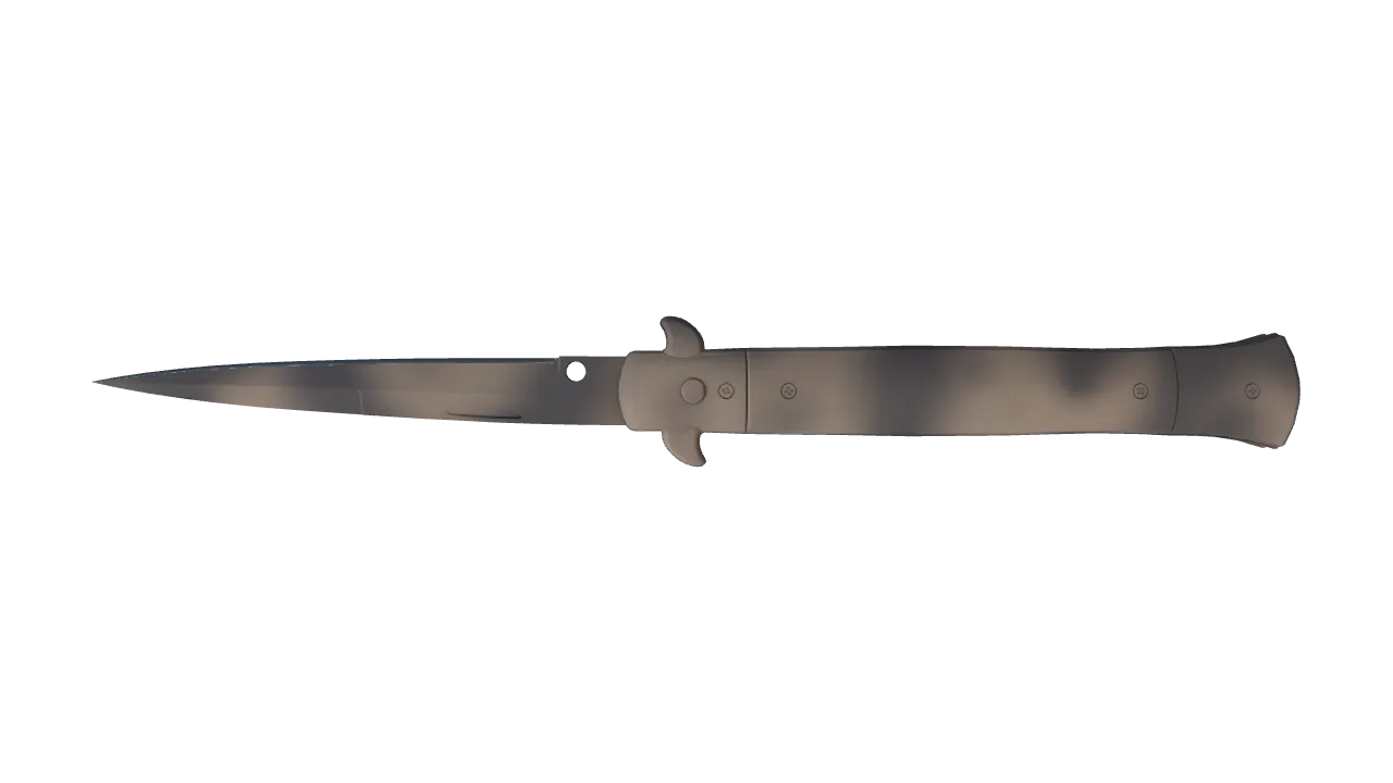 Stiletto Knife | Scorched seed #980, back