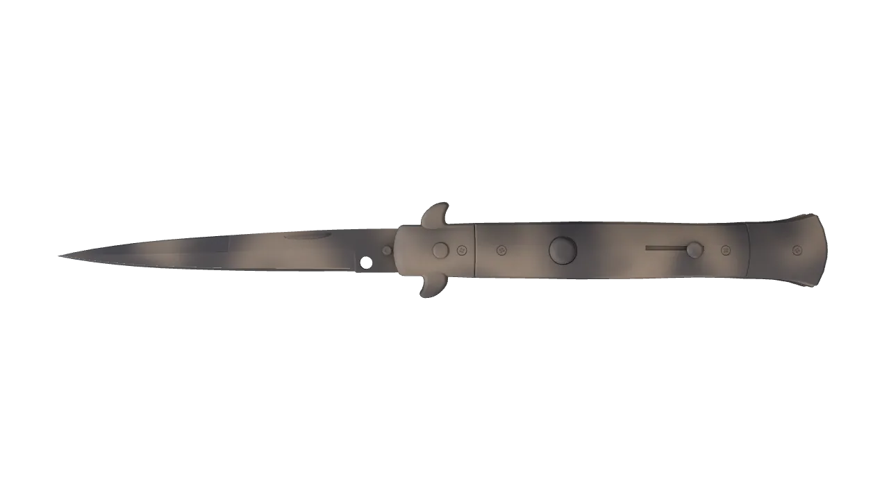 Stiletto Knife | Scorched seed #980, front