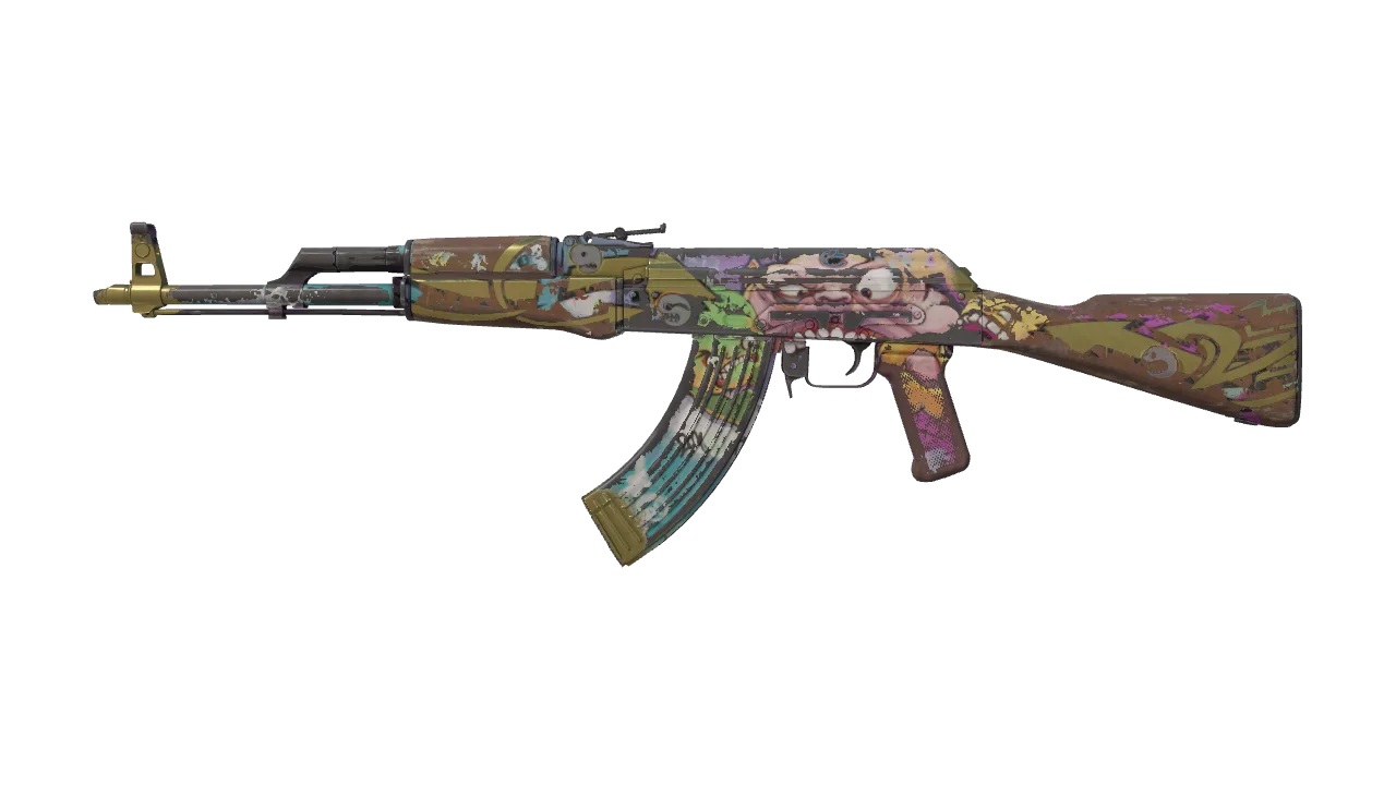 AK-47 | B the Monster (Battle-Scarred) — Dust II light, front