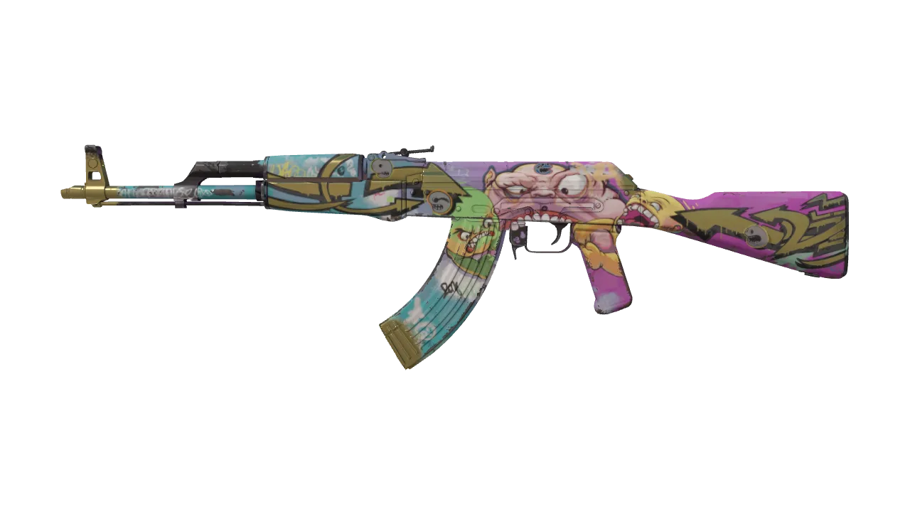 AK-47 | B the Monster (Field-Tested) — Dust II light, front