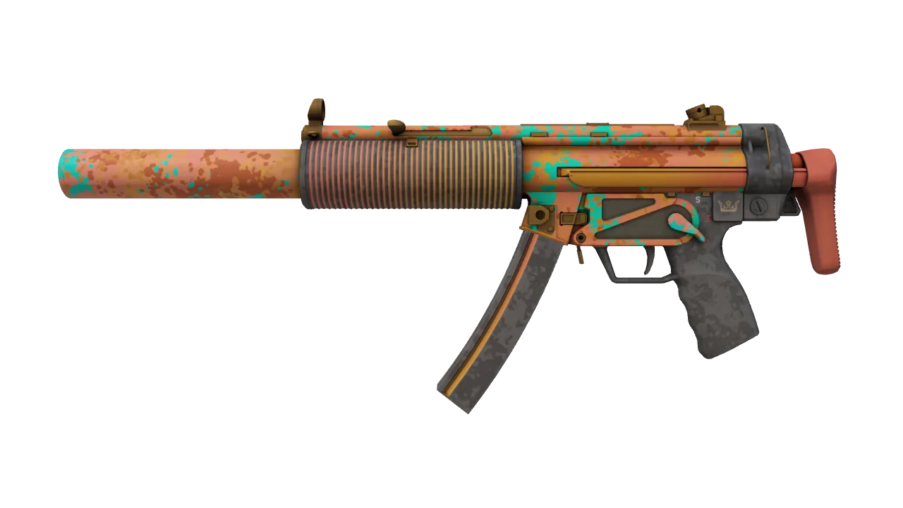 MP5-SD | Oxide Oasis (Factory New) — Dust II light, front