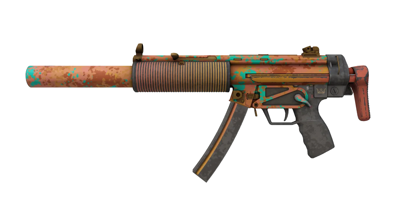 MP5-SD | Oxide Oasis (Field-Tested) — Dust II light, front