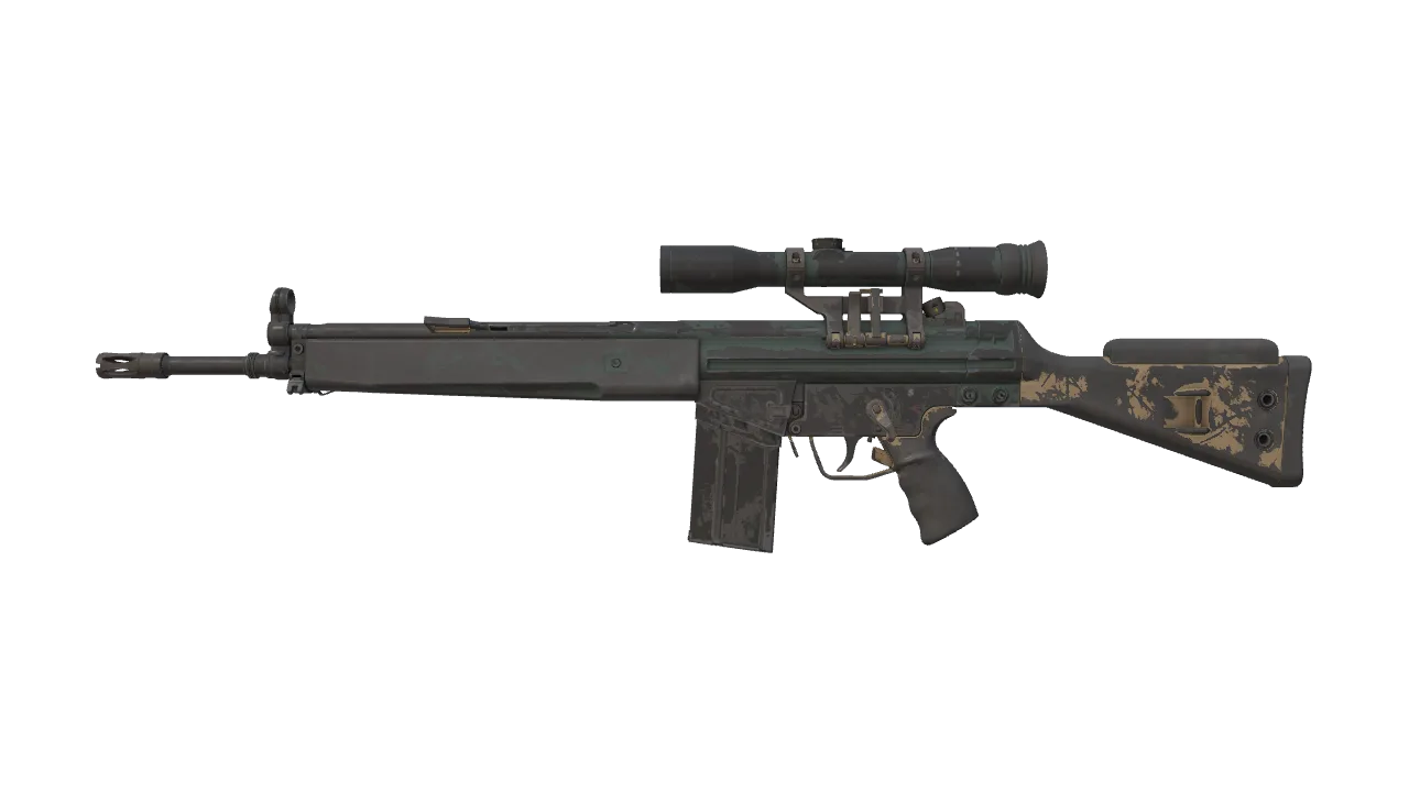 G3SG1 | Contractor (Battle-Scarred) — Dust II light, front