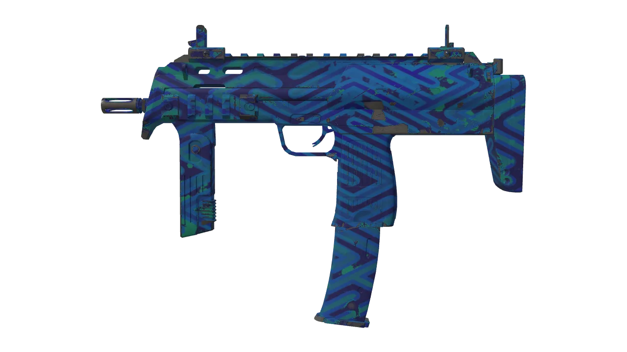 Souvenir MP7 | Asterion (Minimal Wear) — Dust II light, front