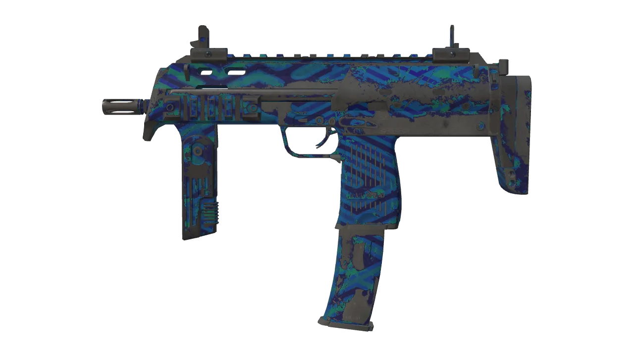 Souvenir MP7 | Asterion (Well-Worn) — Dust II light, front