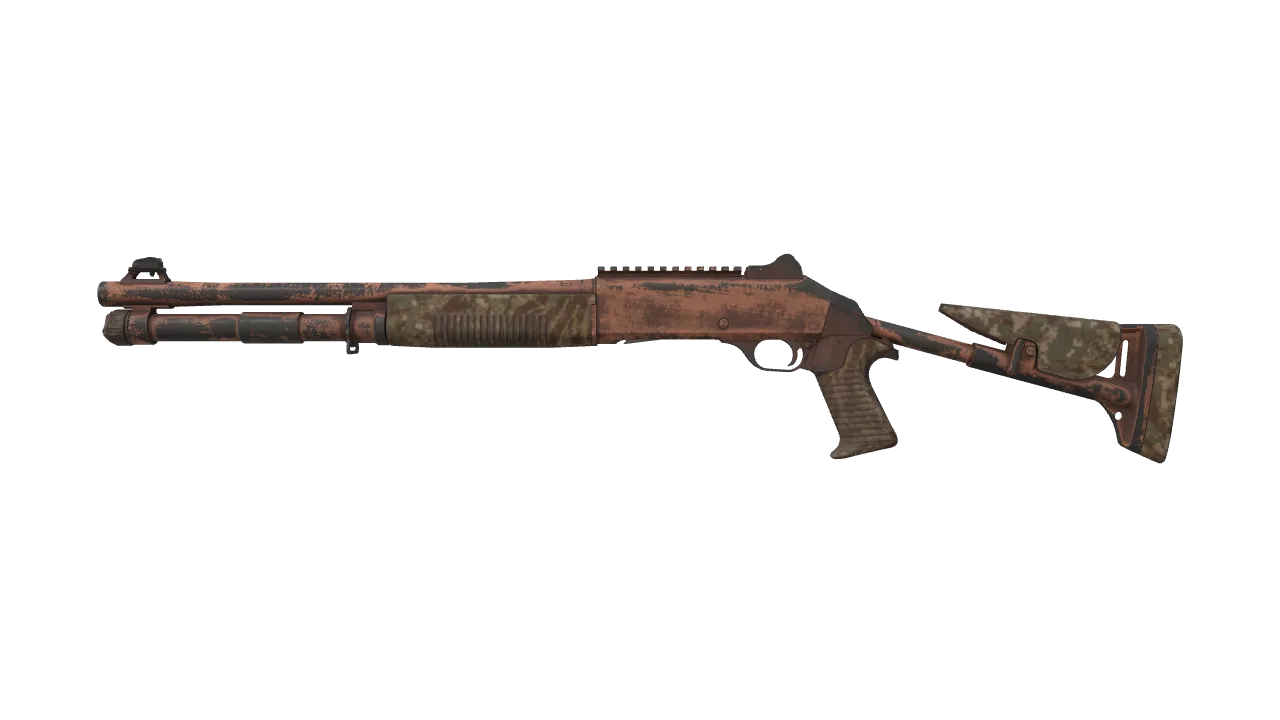 XM1014 | Copperflage (Well-Worn) — Dust II light, front